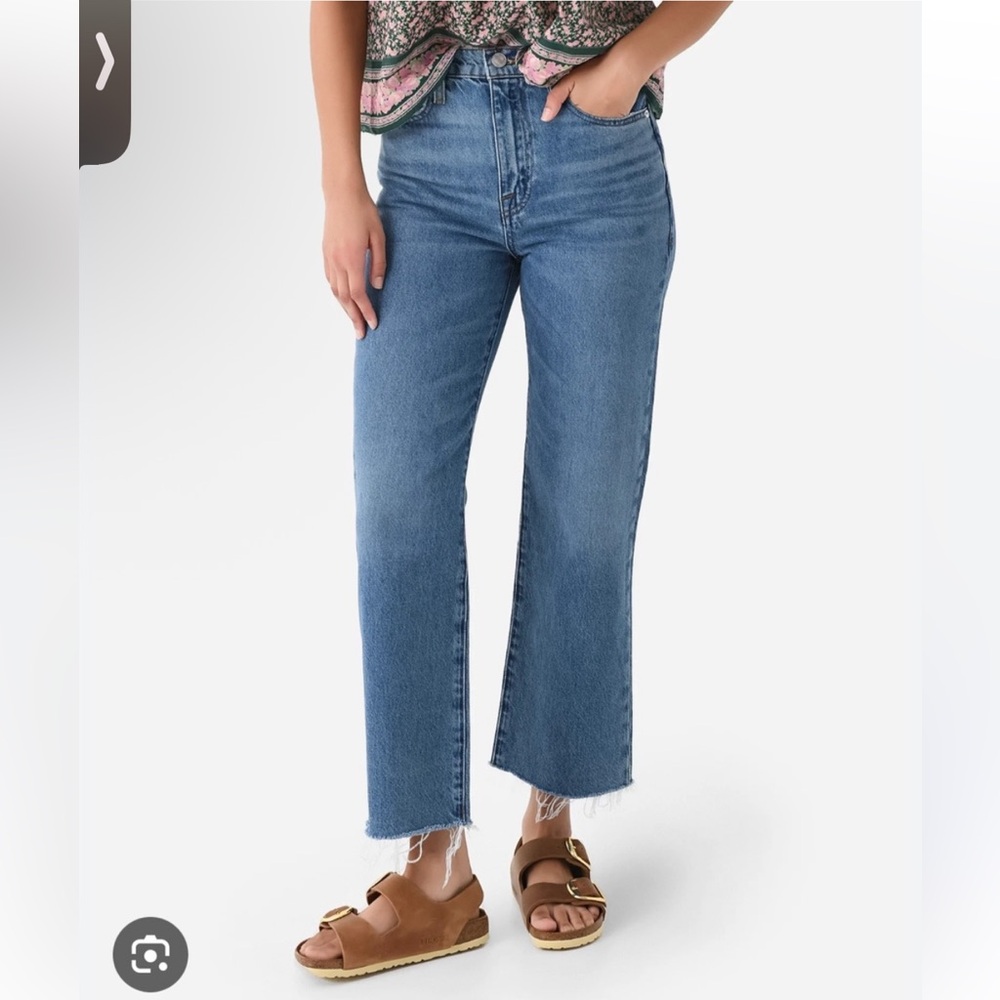 FRAME Le Jane Crop Blue 100% Cotton Jeans
